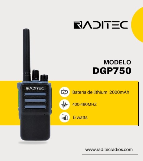 Radio de comunicación Raditec DGP-750